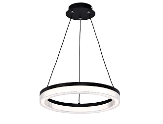 Подвесная люстра Cirkler (чёрный) D400*H100/1500 LED*21W Ангстрем