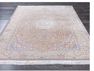 Иранский ковер из шёлка, модала и акрила «MASTERPIECE QUM» 037-22-Shahan-1521-KHAK 200 x 300 см Мир ковров