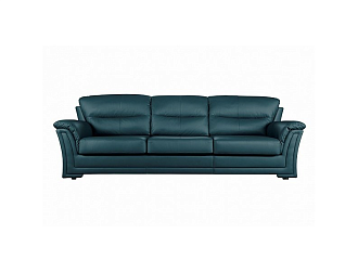 Диван Ливерпуль 4 р , Бирюзовый, Кожа Madras Luna Home Collection