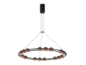 Подвесная люстра Sturm D650*H1500/1675 18*LED*4W