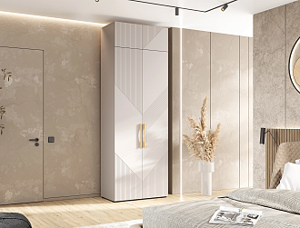 Шкаф 2-х створчатый с антресолью Ирис кашемир