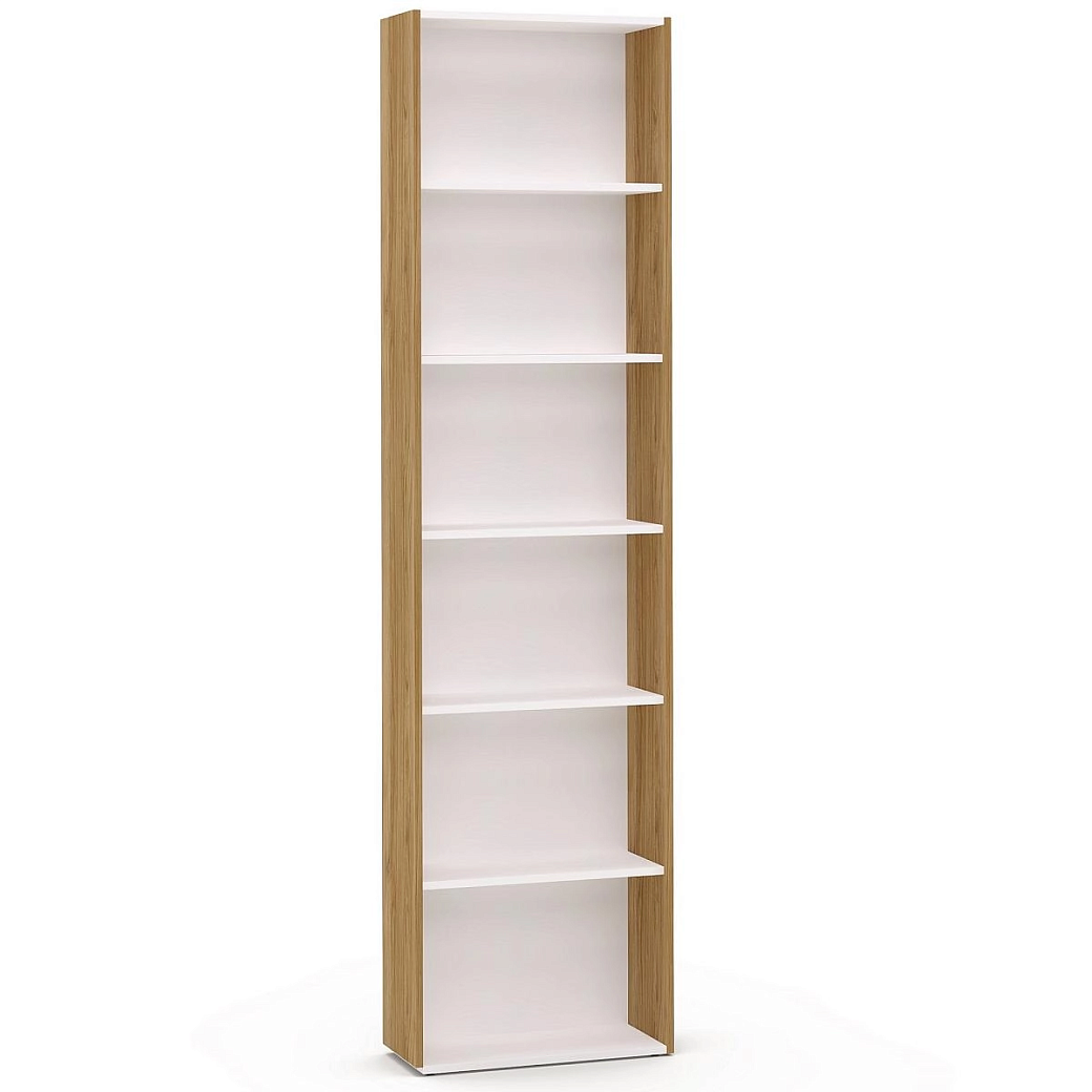 Стеллаж прямой Сохо белая торцевой