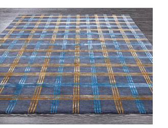 Индийский ковер из шерсти и арт-шёлка «Art de Vivre by DETALI» design Elizaveta Popova «СOBALT BLUE» 250 x 300 см Мир ковров
