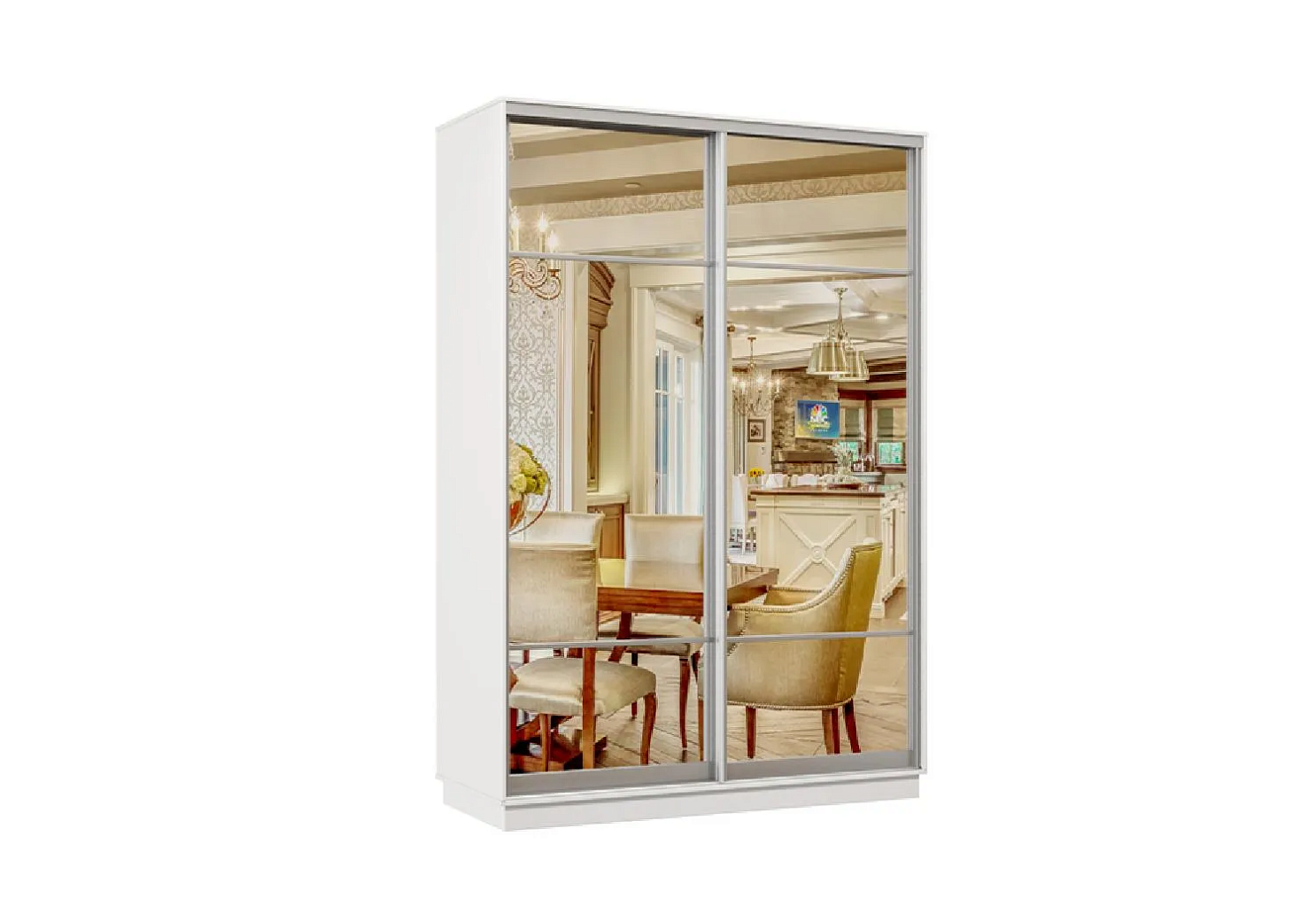 Шкаф-купе двухдверный Антиной белый