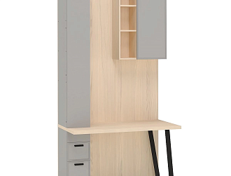 Стол письменный Римини серая с секцией