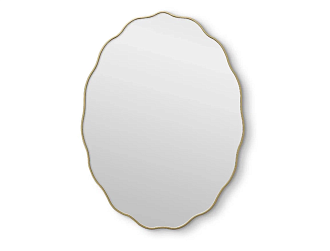 Fancy Oval Gold Зеркало в тонкой раме Smal Ангстрем