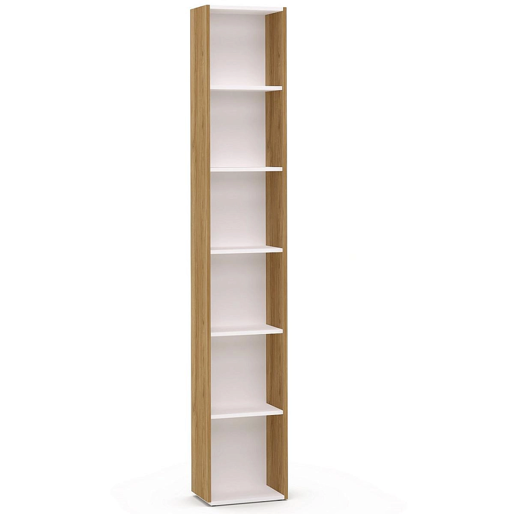 Стеллаж прямой Сохо белая торцевой