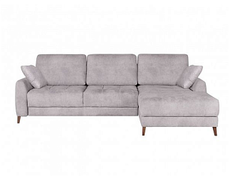 Угловой диван Монако с канапе 85/19, Серый, Ткань Tornado Silver Home Collection