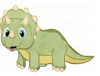 Индийский ковер из шерсти «FAUNA FUN» DINO-D-3 70 x 125 см Мир ковров