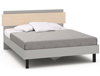 Кровать двуспальная 160х200 Chelsea,Rimini серая