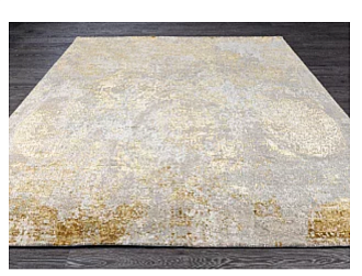 Индийский ковер из шерсти и шёлка «WEST HOLLYWOOD» PJ23554-GREY-GOLD 245 x 307 см Мир ковров