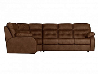 Угловой диван Рей с тумбой, Коричневый, Ткань Morello Chocolate Home Collection