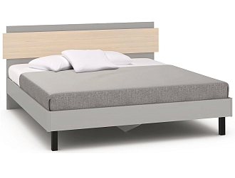 Кровать двуспальная 180х200 Chelsea,Rimini серая Шатура