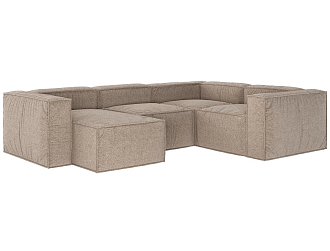 Диван Бриошь Базис П-образный с широкими подлокотниками