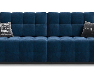 Диван Босс ХО Велюр Монолит синий / Камень