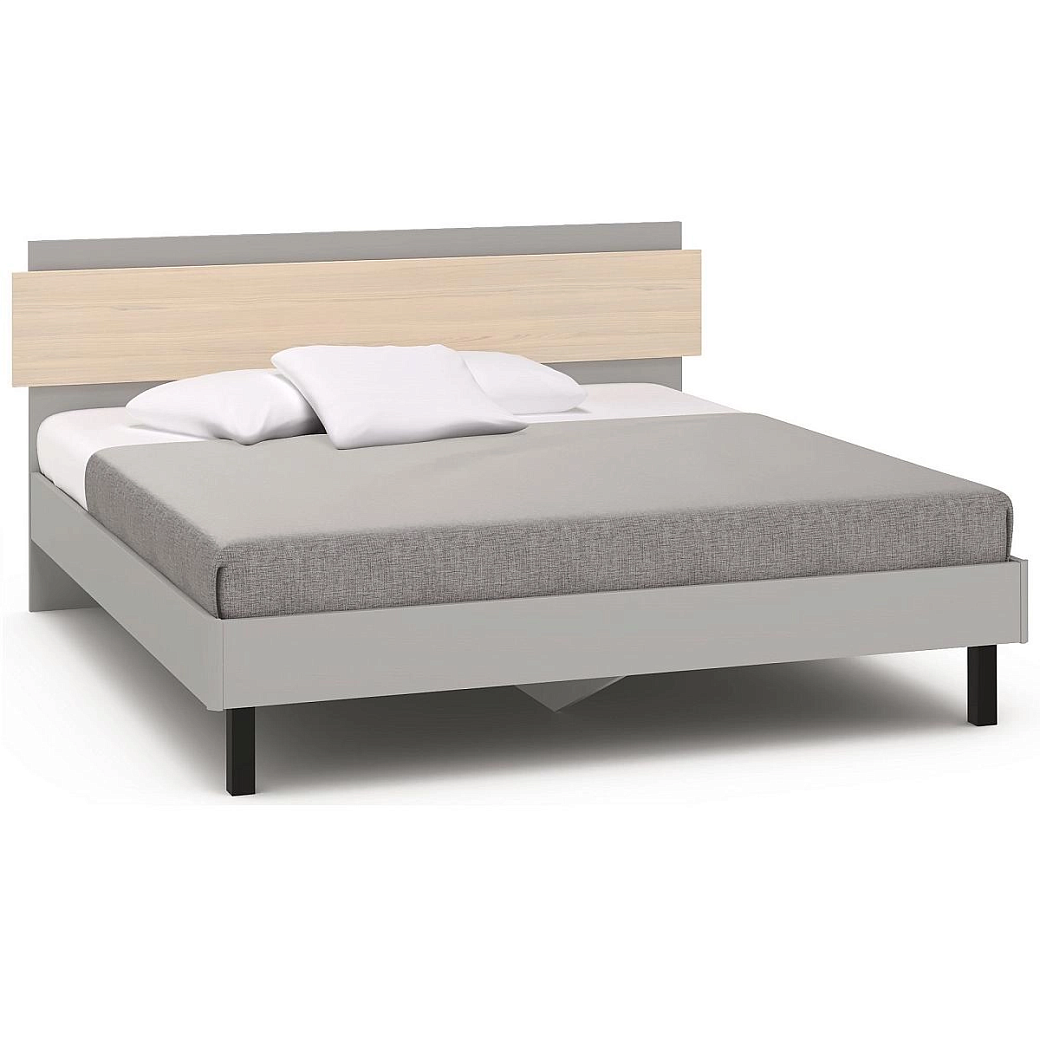 Кровать двуспальная 180х200 Chelsea,Rimini серая