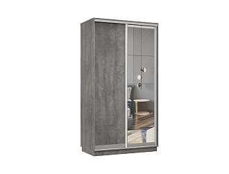 Шкаф-купе двухдверный Арктур бетон