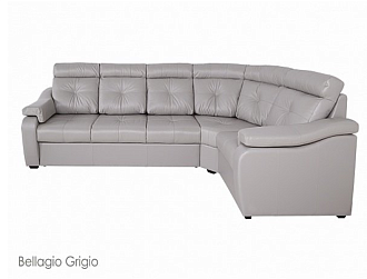 Угловой диван Модульный Кёльн с тумбой , Серый, Кожа Bellagio Grigio Home Collection