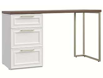 Стол письменный Монреаль белый 47,8х133,2 с тумбой