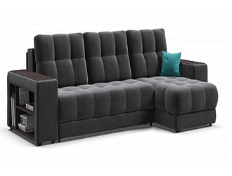 Угловой диван BOSS 3.0 XL велюр Monolit серый