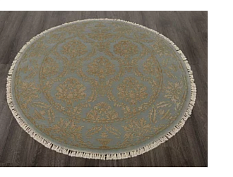 Индийский ковер из шерсти и арт-шёлка «KING OF AGRA» NO67-LBLU-LBLU14855(Round) 205 x 205 см Мир ковров