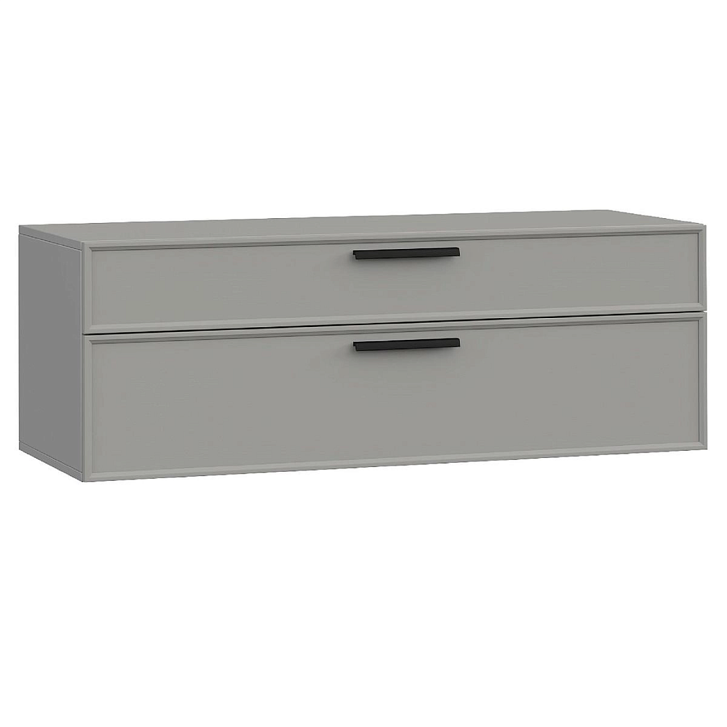 Тумба навесная под телевизор Римини серая