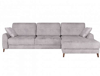 Угловой диван Монако с канапе 85/19, Серый, Ткань Tornado Silver Home Collection