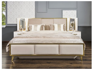 КРОВАТЬ LARA 160X200 СМ БЕЛЫЙ ГЛЯНЕЦ Davita-мебель - ДАВИТА