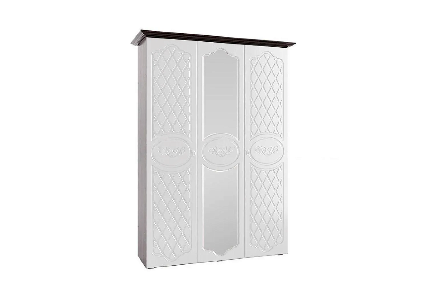 Шкаф 3-х створчатый Престиж венге / жемчуг