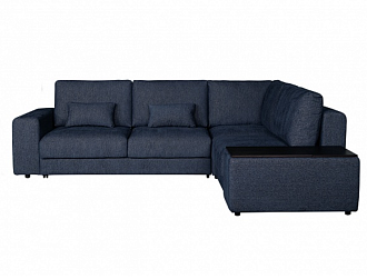 Угловой диван Модульный Престон с тумбой, Синий, Ткань Milano 11 Home Collection