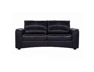 Диван Фиджи 3 р, Черный, Кожа Bellagio Carbon Home Collection