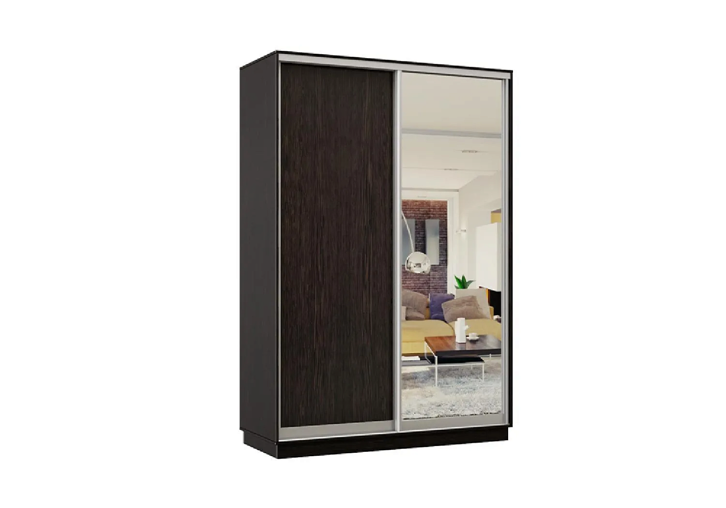 Шкаф-купе двухдверный Арктур венге