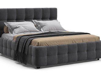  Босс Кровать+ПМ 160*200 велюр Монолит серый Divan BOSS - ДИВАН БОСС
