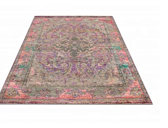 Индийский ковер из шёлка, шерсти и хлопка «VINTAGE SILK» AJ705-PURPLE-MIX(124x204) 124 x 204 см Мир ковров