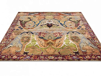 Индийский ковер из шерсти и хлопка «ZIEGLER VINTAGE» AC228-BROWN-MIX(187x250) 187 x 250 см Мир ковров
