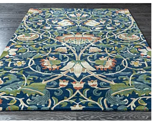 Индийский ковер из шерсти «MORRIS & CO» Lodden Indigo Mineral 27808 Мир ковров