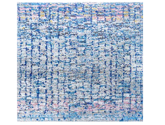 Индийский ковер из шёлка и шерсти «TRIBAL» GREY-BLUE 281 x 356 см Мир ковров