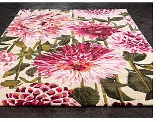 Индийский ковер из шерсти «HARLEQUIN» Dahlia Fuchsia Palm 142402 Мир ковров